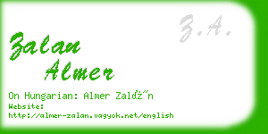 zalan almer business card